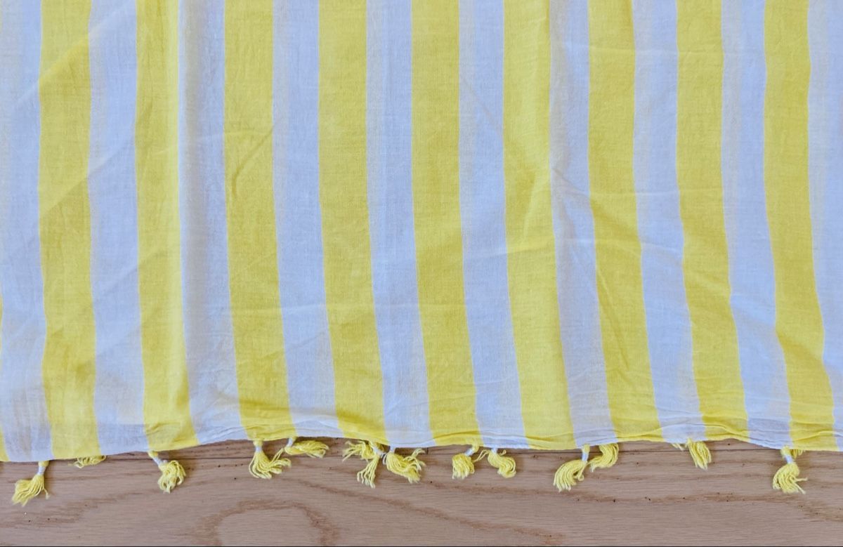 Mango Foulard & Sciarpe: LOOP SCHAL VON MANGO GELB GESTREIFT – Usato da Malters venduto da Kuettel1 1
