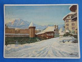 LUZERN im Winter - nach einem Oelgemälde J.Rebsamen - 1944