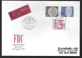 FDC Serie 609-611 ET Bern 24.8.1978