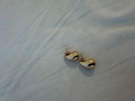 Ohrstecker Tropfenform goldfarben