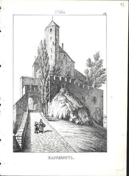 Incisioni: Rapperswil von Wagner 1840 – Usato da Rafz venduto da Helvet32