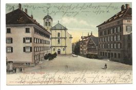 Gruss aus Trogen (AR) Kirche - Landsgemeindeplatz - 1905