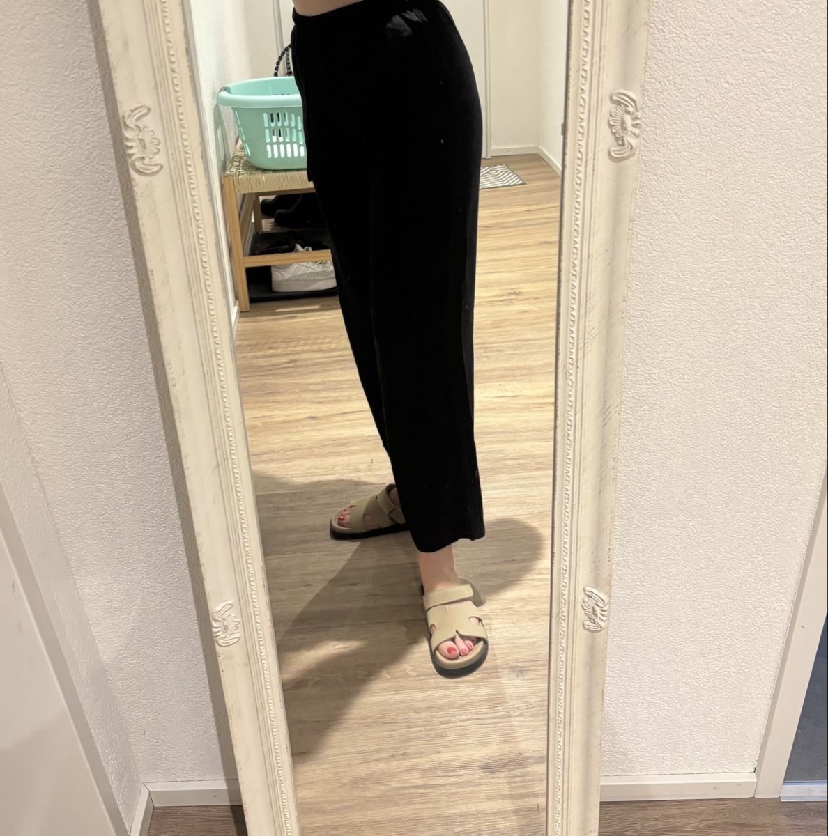 Bershka Pantaloni: Leinenhose Bershka Gr. XS schwarz  – Usato da Kloten venduto da DianaH1990