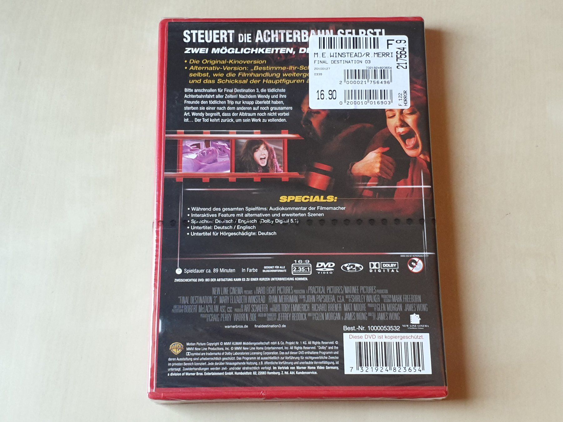Tutti i DVDs: Final Destination 3 neu und ovp – Nuovo e nell'imballaggio originale da Stansstad venduto da collectorsshop 1