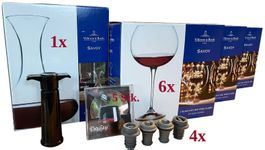 6 Burgundergläser & Karaffe – Weinliebhaber-Set