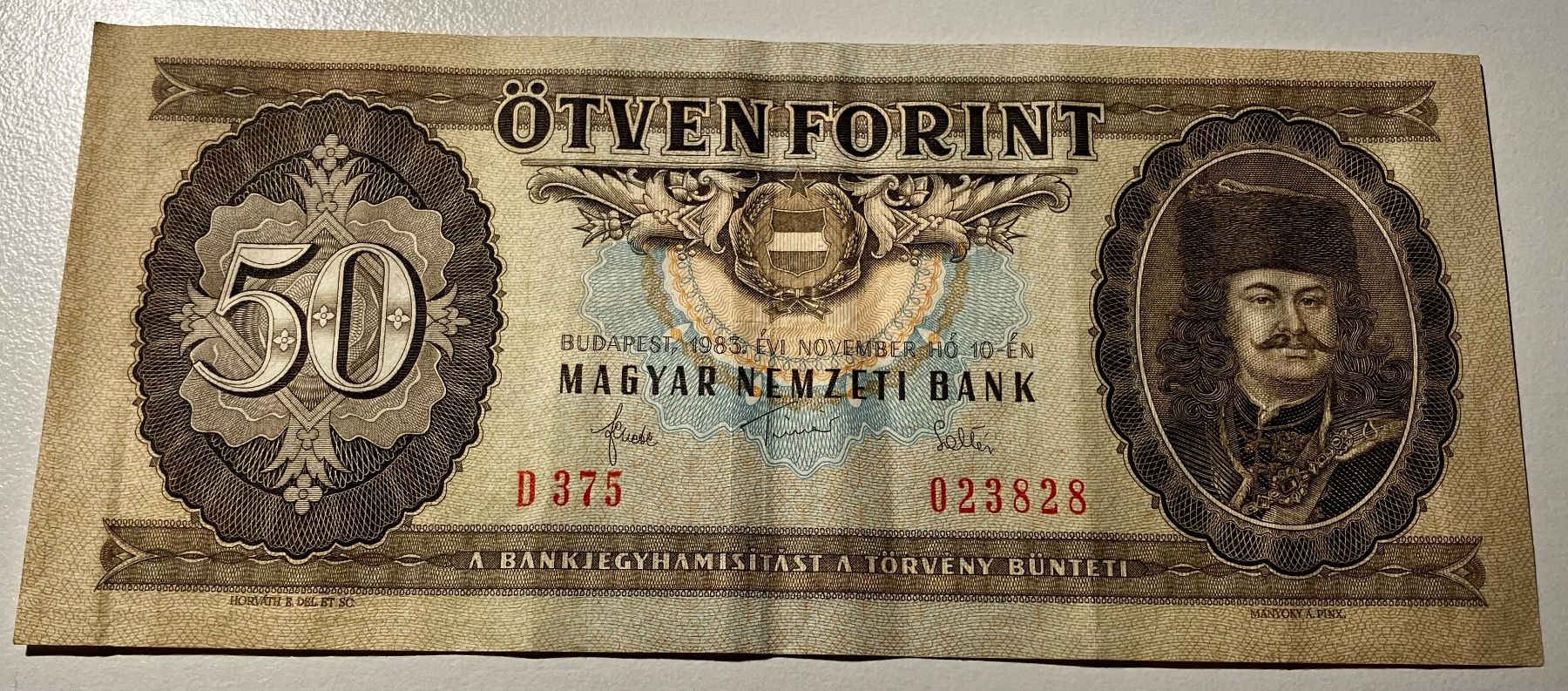 Banconote: Ungarn 50 Forint 1983 – Usato da Algetshausen venduto da Carrhard
