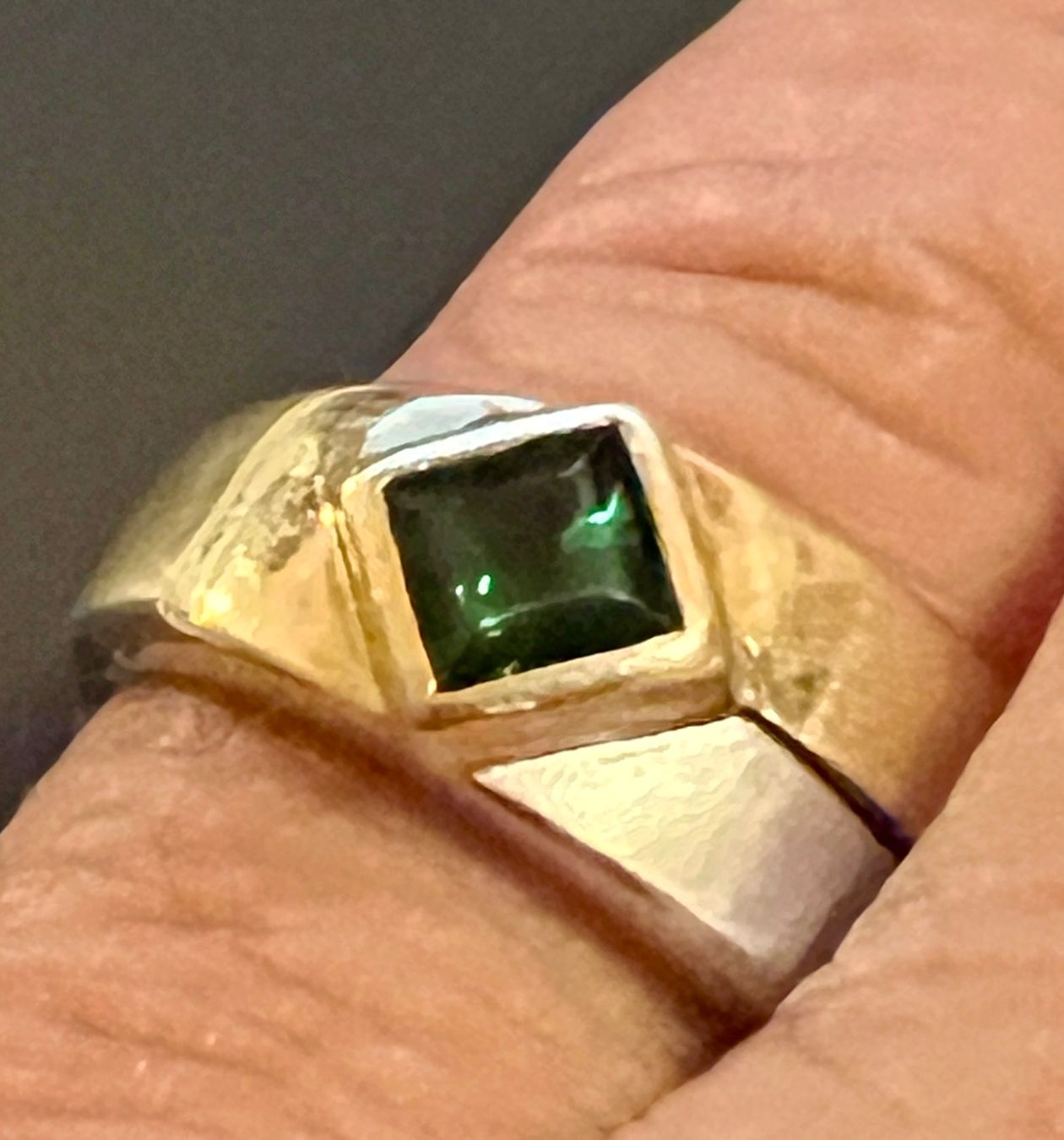 Anelli: Gold-Ring 18 K mit Turmalin – Usato da Chur venduto da Penting1935