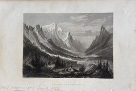 Stahlstich von Rouargue frères - Vallée de Chamonix