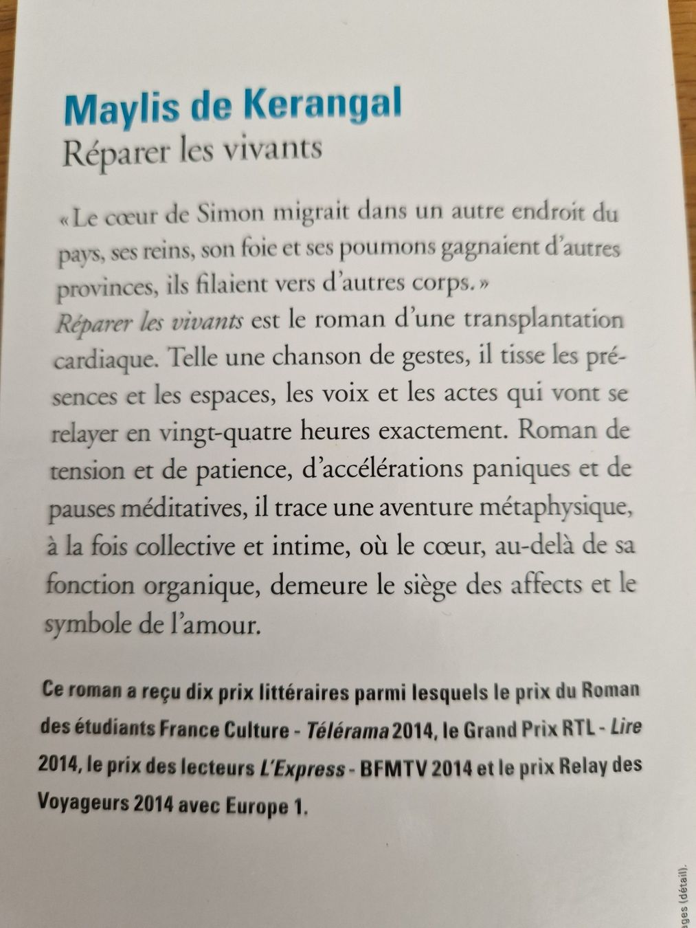 Libri: Réparer les vivants.   (D1) – Usato da Villars-sur-Glâne venduto da Agnie80 1