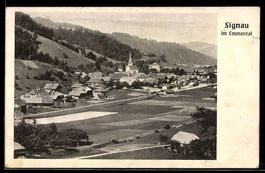 AK Signau, Ortsansicht mit Kirche