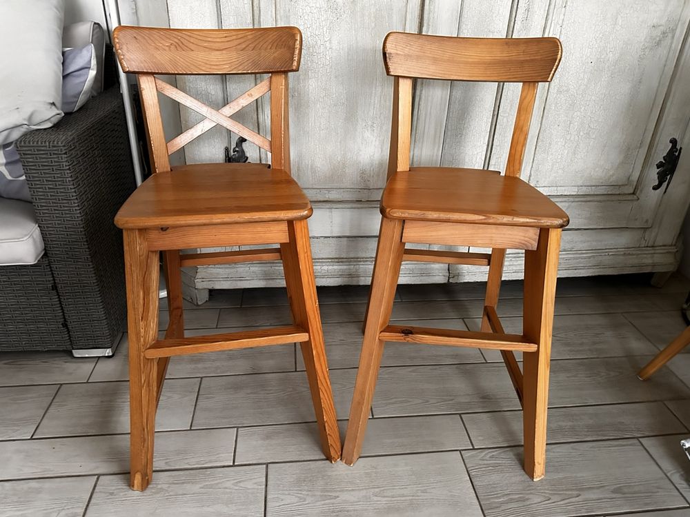  2x Kinderstuhl ab 3 Jahren, schöne, massive Kiefer (Gebraucht) in Illustration 