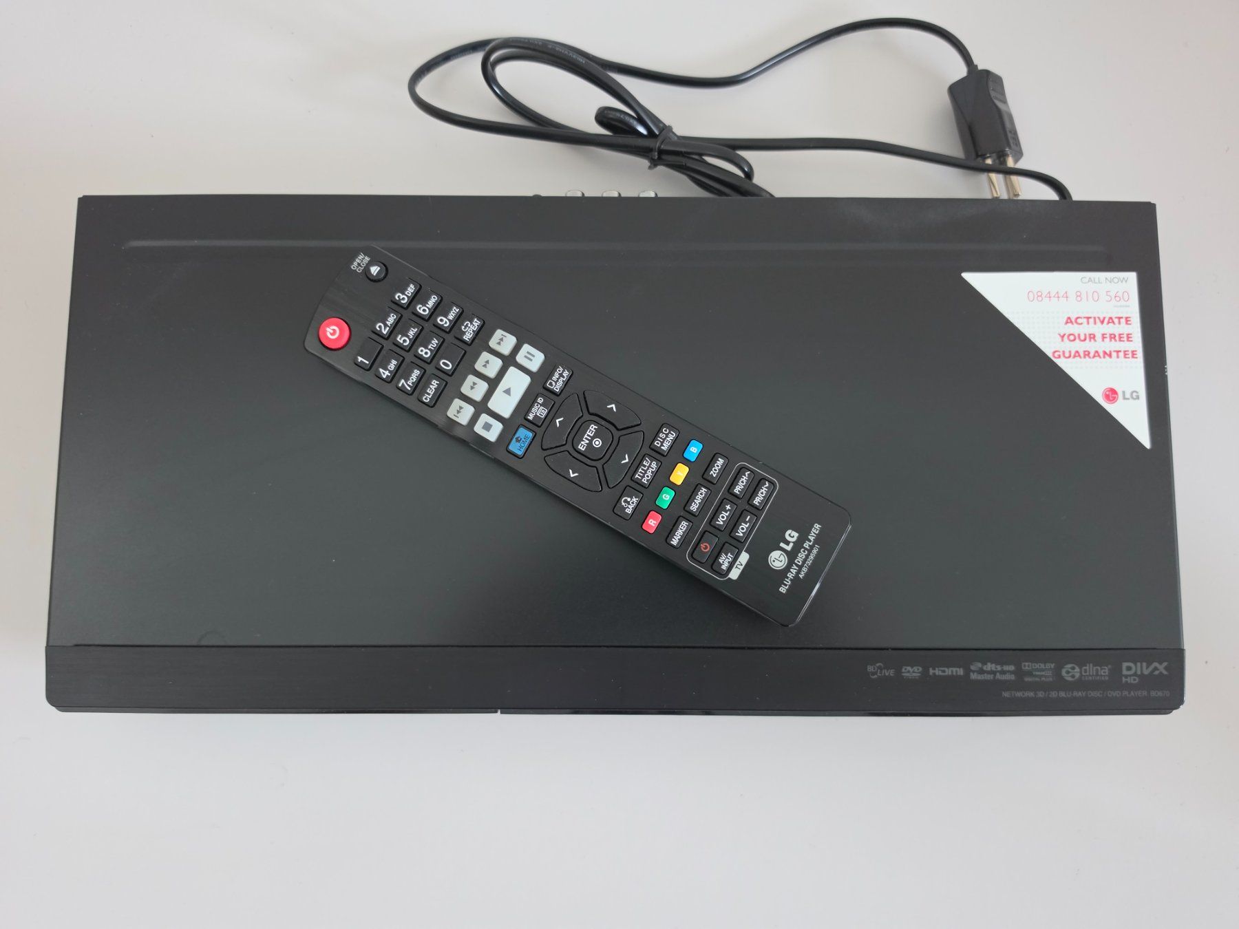 LG Sistemi audio & multimediali: LG BD670 3D Blu-ray Player - WLAN Smart TV - 2012 – Usato da Birr venduto da DisDas 2