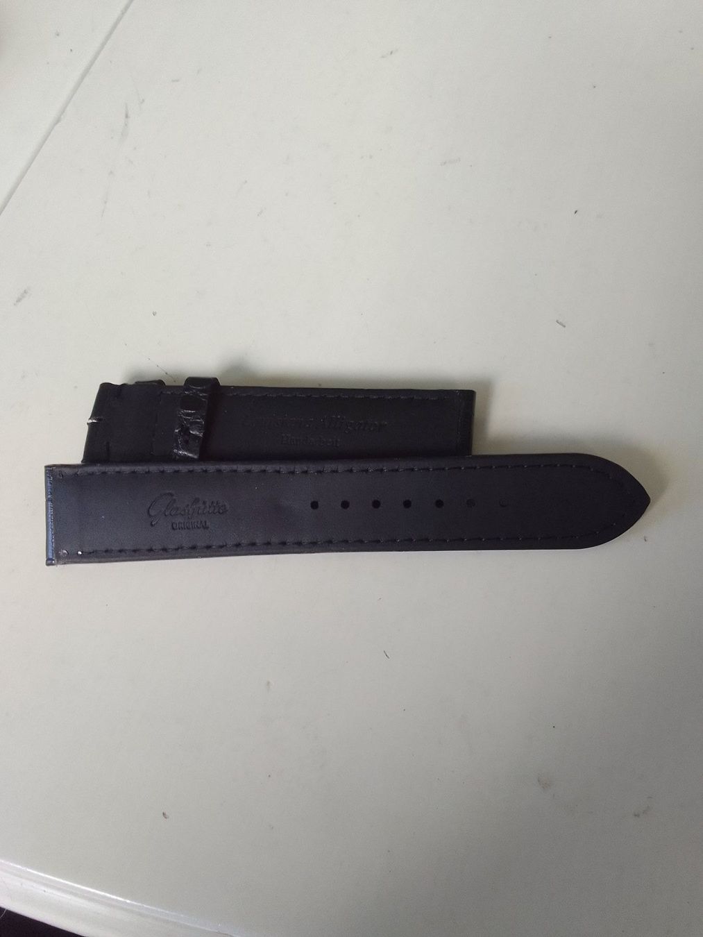 Bracciali & Braccialetti: Glashütte Kroko Lederband 20/18mm – Nuovo e nell'imballaggio originale da Zürich venduto da Carolex 1