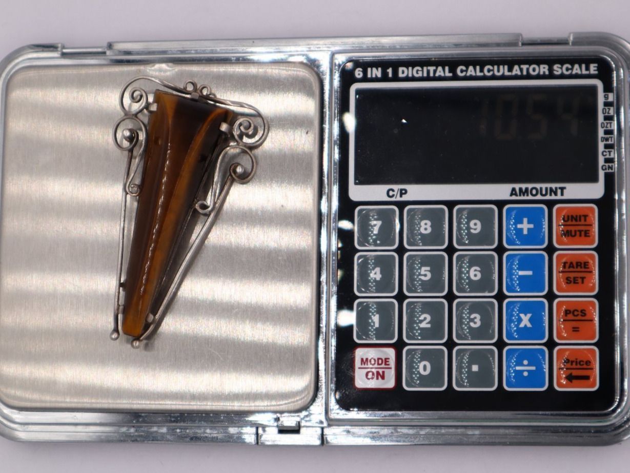 Spille & Fermagli: Vintage Silber Brosche Tigerauge JPPE – Usato da Baden venduto da TellsKuchenhaus 5