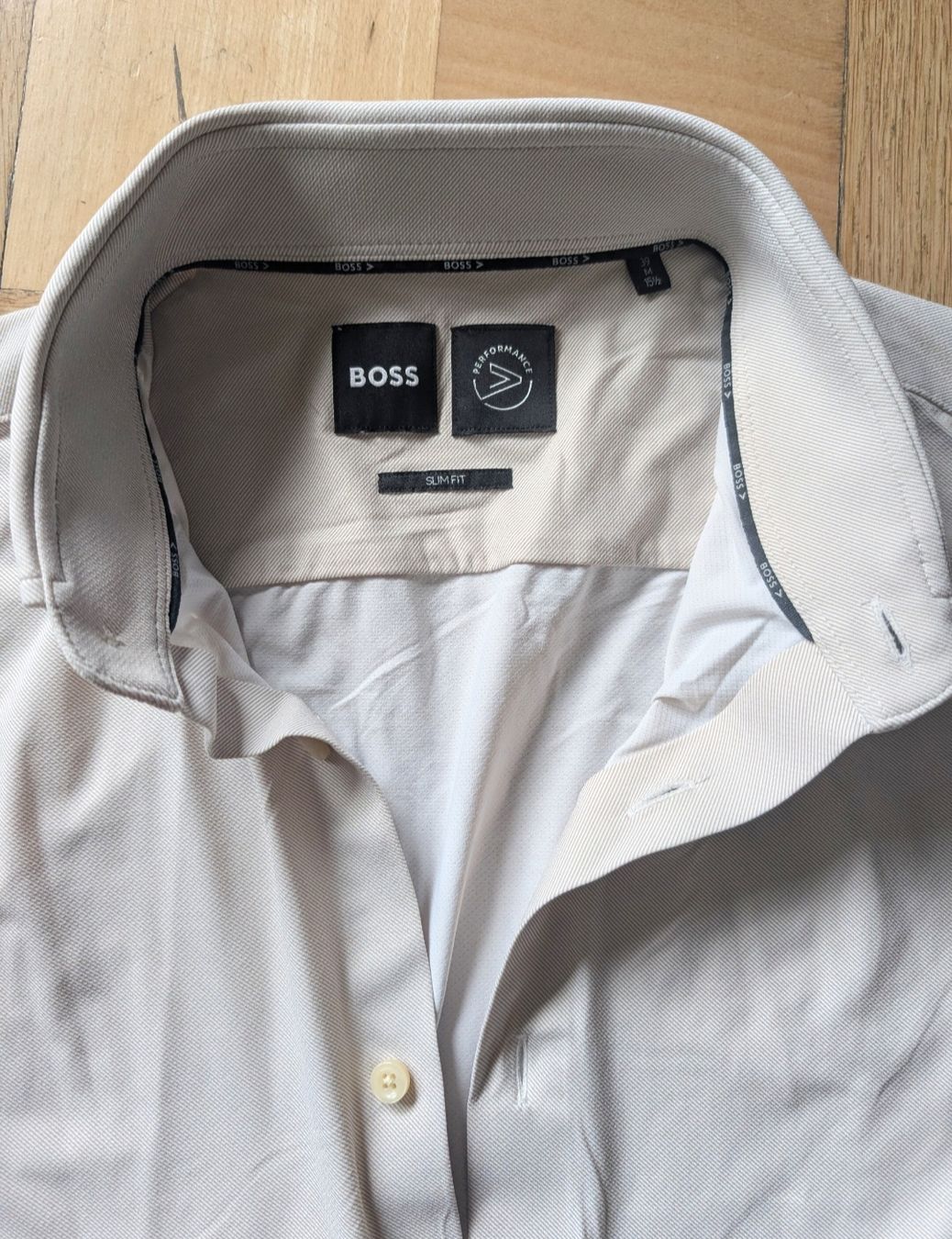 Hugo Boss Hemden: Hugo BOSS Hemd elastisch hellbeige Gr. 39 – Neu (gemäss Beschreibung) aus Zürich von Hedkandi 4