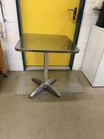 Alu Klapptisch quadratisch Metall silberfarben 