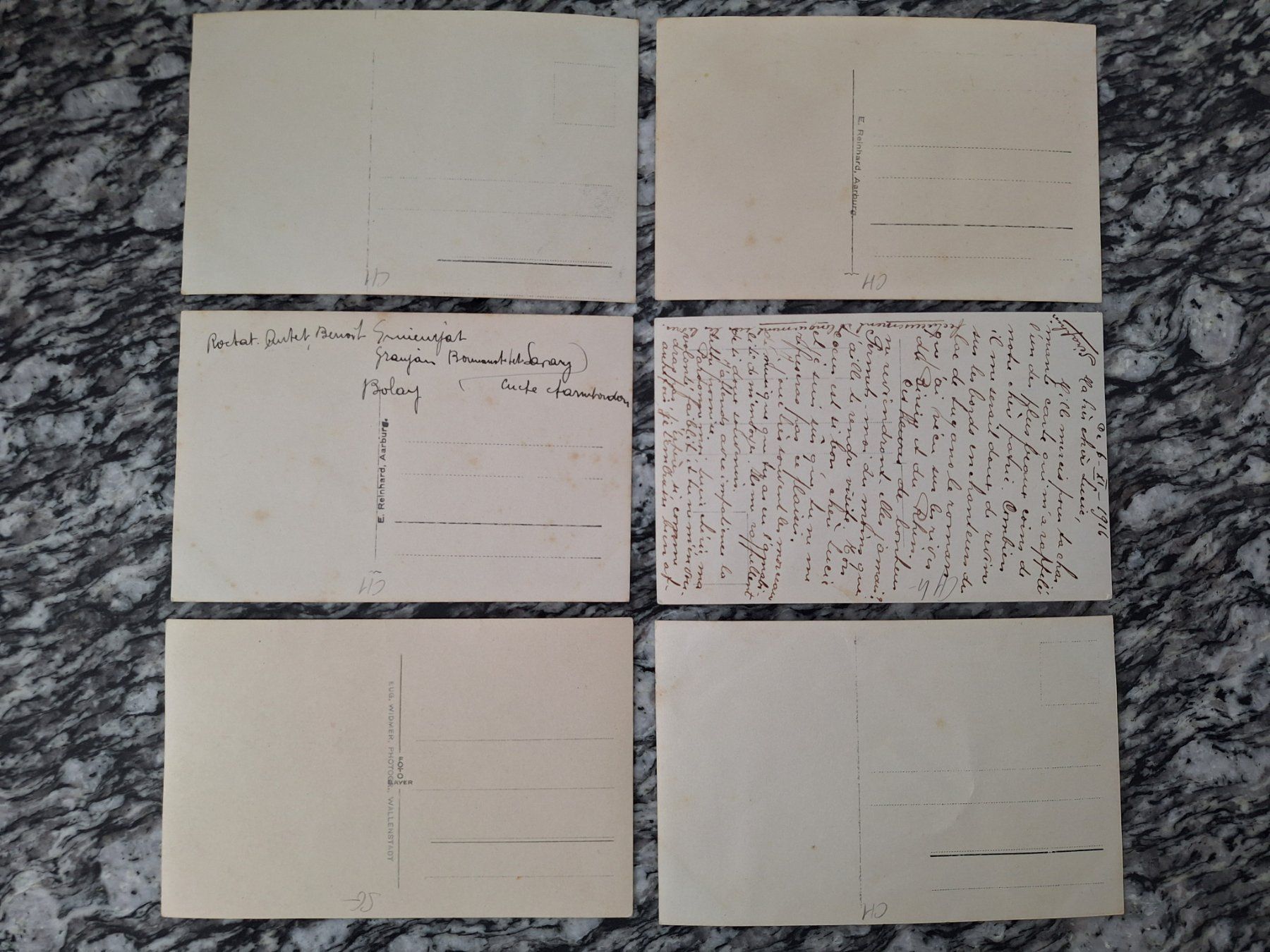 Cartoline postali: 6 AK's Militär Schweiz, Maschinengewehr, MG 11 – Usato da Lohn-Ammannsegg venduto da Beo71 1