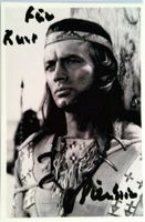 Pierre Brice - Winnetou - Original Autogramm auf Foto in s/w