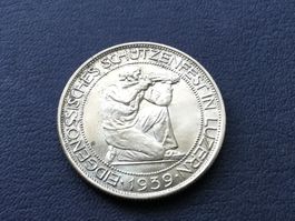 5 Franken Silbermünze LUZERN 1939