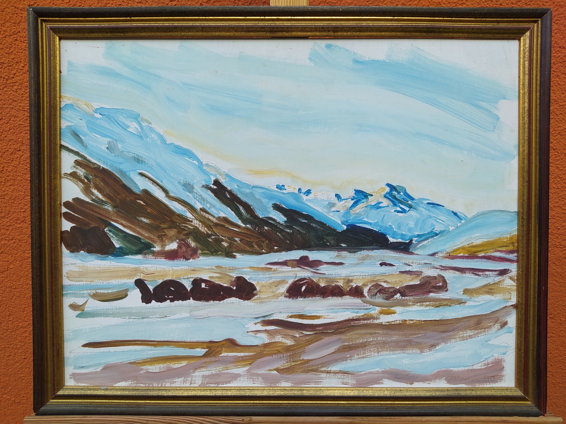 Dipinti: Berglandschaft Aquarell signiert, datiert – Usato da Bretzwil venduto da nefith