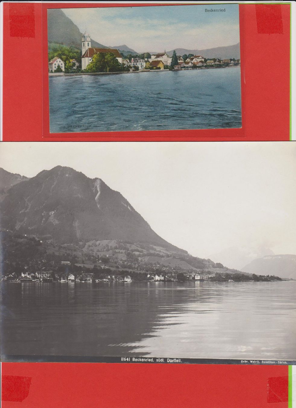 Cartoline postali: Beckenried  -  12 alte Ansichtskarten ab 1902 – Usato da Vitznau venduto da Ropaku 1