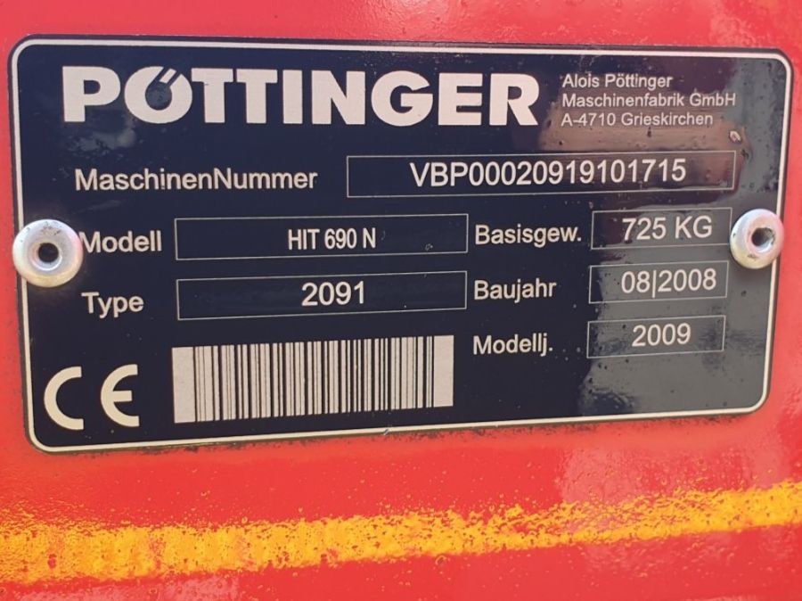 Tutte le macchine: Pöttinger Kreiselheuer HIT 690 N – Usato da Wädenswil venduto da Kleinerland 4