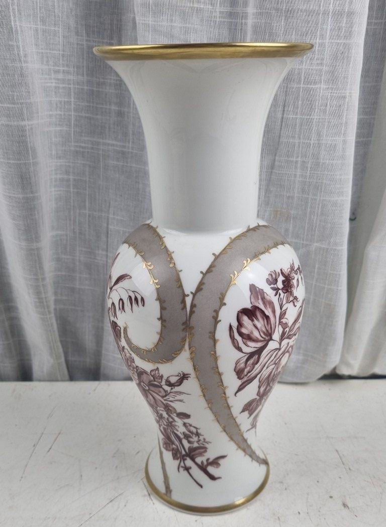 Thomas Vasen & Gefässe: Thomas Bavaria Vase von 1950 handbemalt – Gebraucht aus Flums von Flumsantik 1
