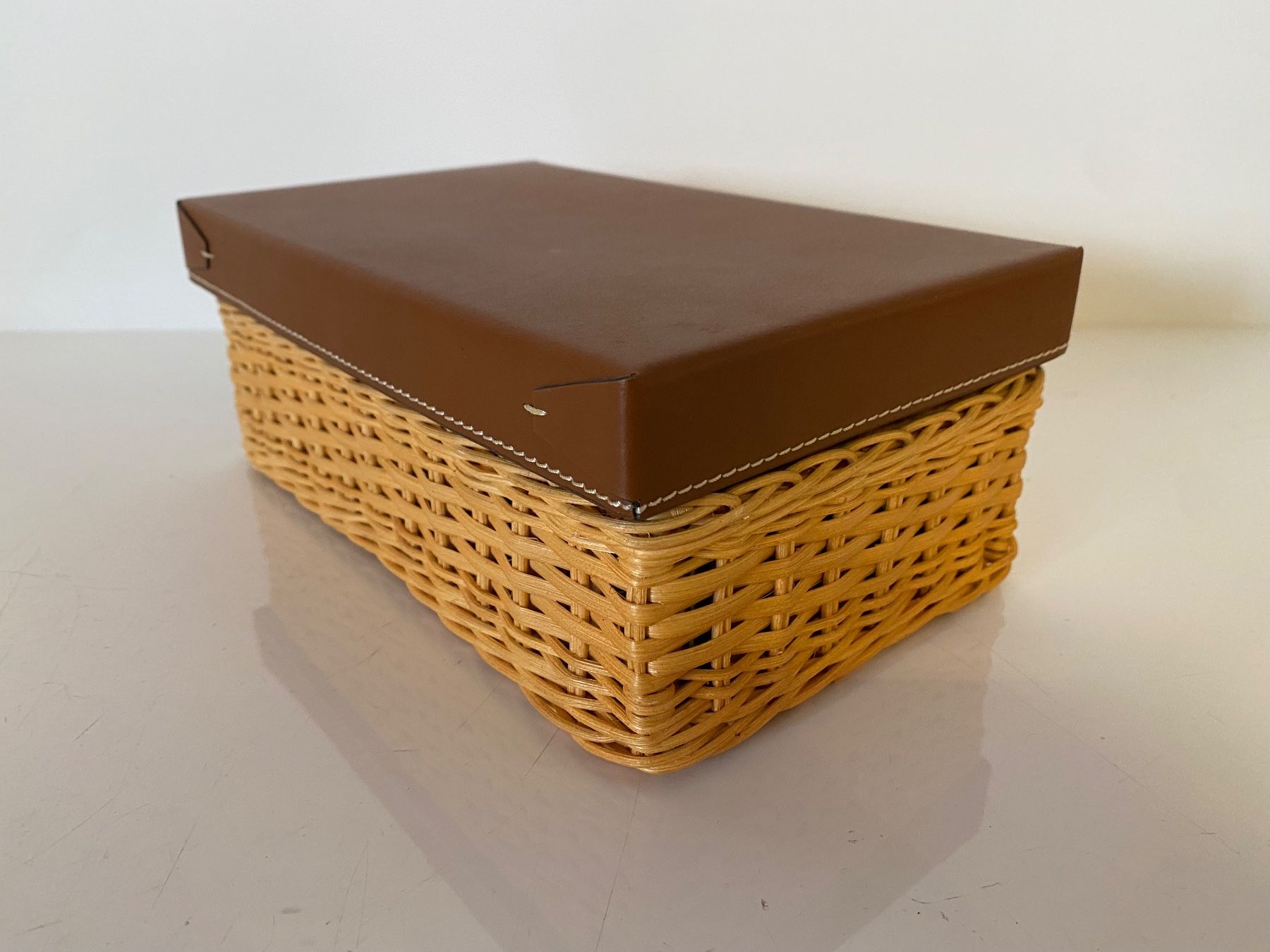 Sonstiges für Haushalt & Wohnen: Ralph Lauren Home - Bailey Small Leder Korbgeflecht Box – Gebraucht aus Ballwil von ClassicGallery 5
