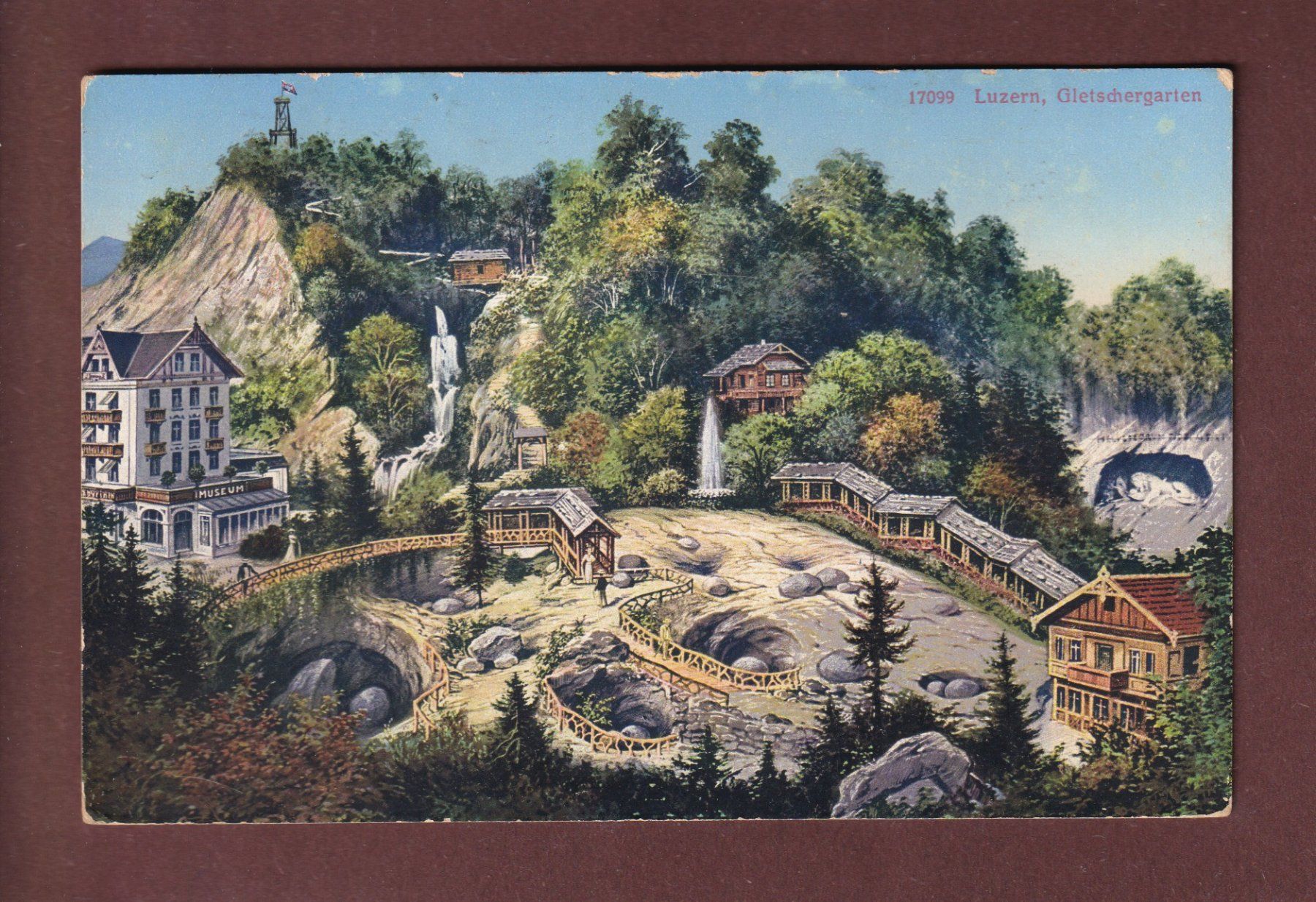 Ansichtskarten: LUZERN - Gletschergarten - 1913 – Gebraucht aus Pully von nicecards-shop