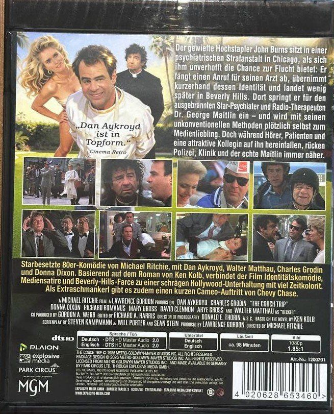Tutti i DVDs: Starbesetzte 80er Komödie "Der Couch Trip" Blu-ray – Usato da Beringen venduto da Mantafisch1 1