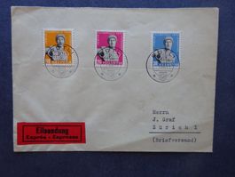 1944 Z-Nr. 259 - 261 Satzbrief mit glasklaren RÜTLI Stempel