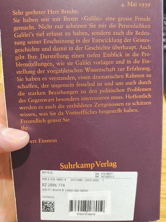 Livres: Leben des Galilei – D'occasion à Wädenswil par Preppy
