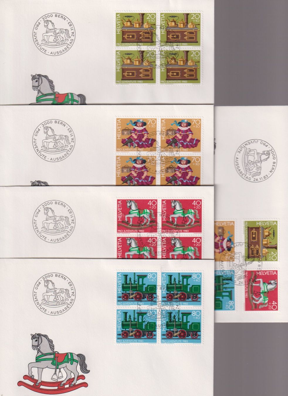 Tutti i francobolli: PJ-FDC-Serie 1983. Mit 4-er-Block's. – Nuovo (secondo la descrizione) da Koblenz venduto da Boerse6