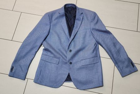 Herrenblazer, hellblaues Muster, Grösse 50,Mac Earl