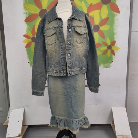 Y2k Oviesse Jeans Jeansjacke und Rock Zweiteiler