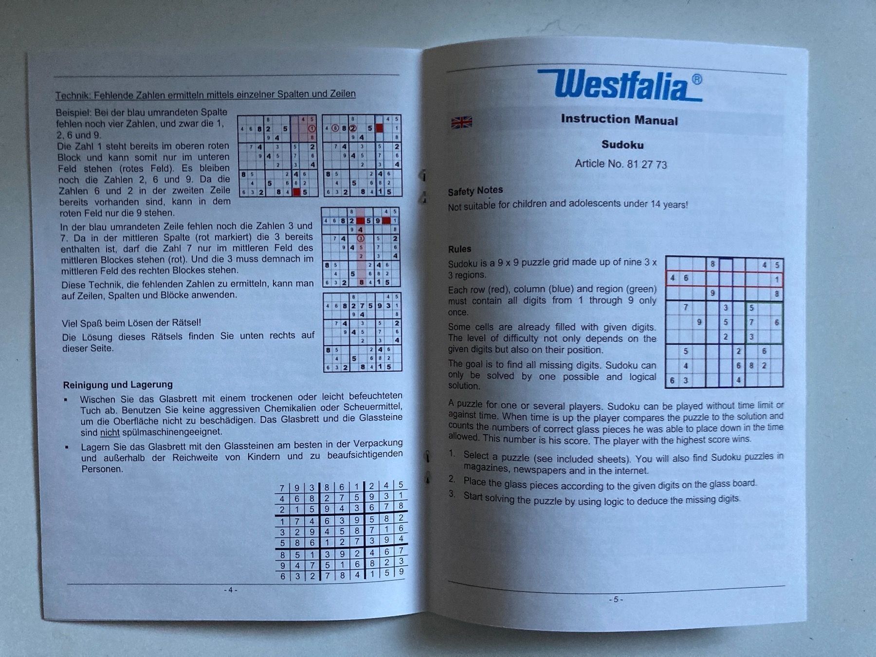 Giochi: Sudoku. Glasspiel – Usato da Zürich venduto da Chaeffeler 3