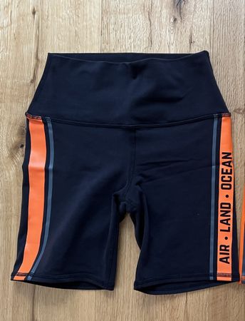 ALO kurze Tights XS schwarz-orange