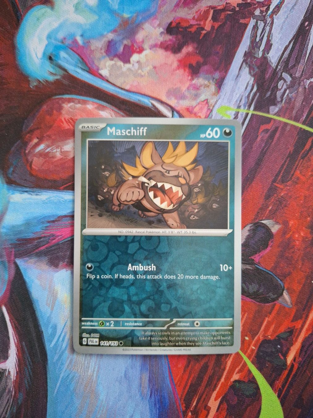 Pokémon Carte collezionabili: Maschiff - Reverse Holo - Pokemon Paldea Evolved – Usato da Altstätten SG venduto da GGsGameshop