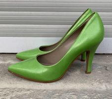 superbe chaussure 100% cuir italien NOË vert pomme n.36 neuf