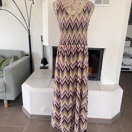 Maxikleid Zickzackmuster Gr. L