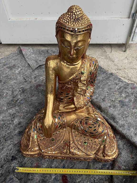 Sculture & Statue: Buddha aus Holz mit Blattgold – Usato da Frauenfeld venduto da Fubech 4