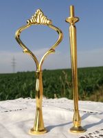 ETAGEREN  STANGENSET  KRONE  GOLD  FÜR EINE 2-STÖCKIGE ETA