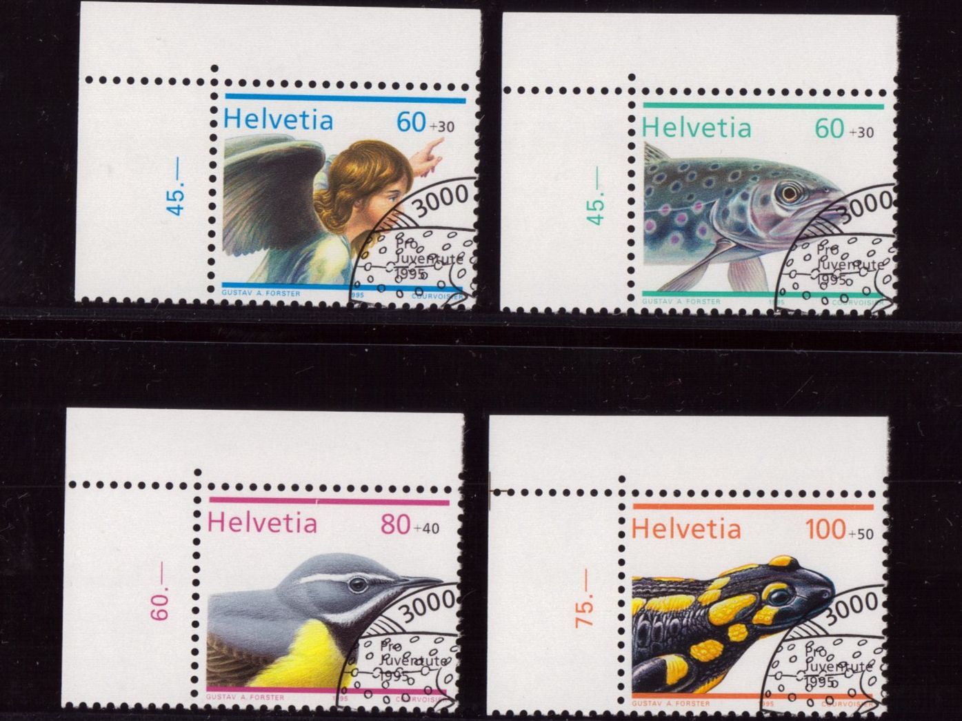 Tutti i francobolli: 1995 Pro Juventute Satz / Postpreis 4.50 / KW 7.50 – Usato da Eggersriet venduto da stamp303
