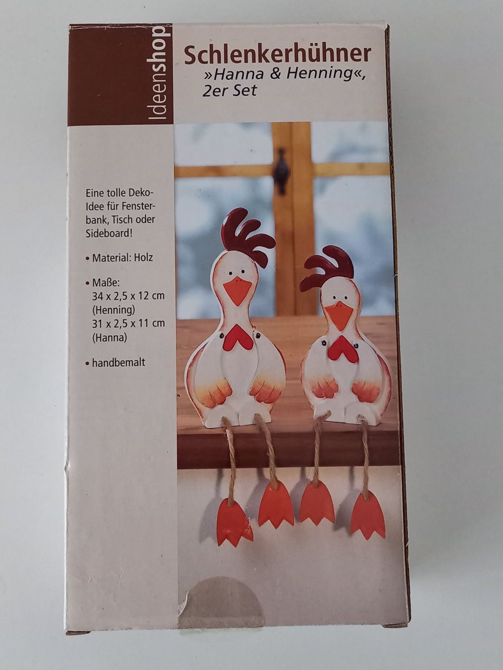 Tutte le decorazioni: 2er Set Schlenkerhühner / 'Kantenhocker' von Weltbild – Usato da Obernau venduto da Corolli 3