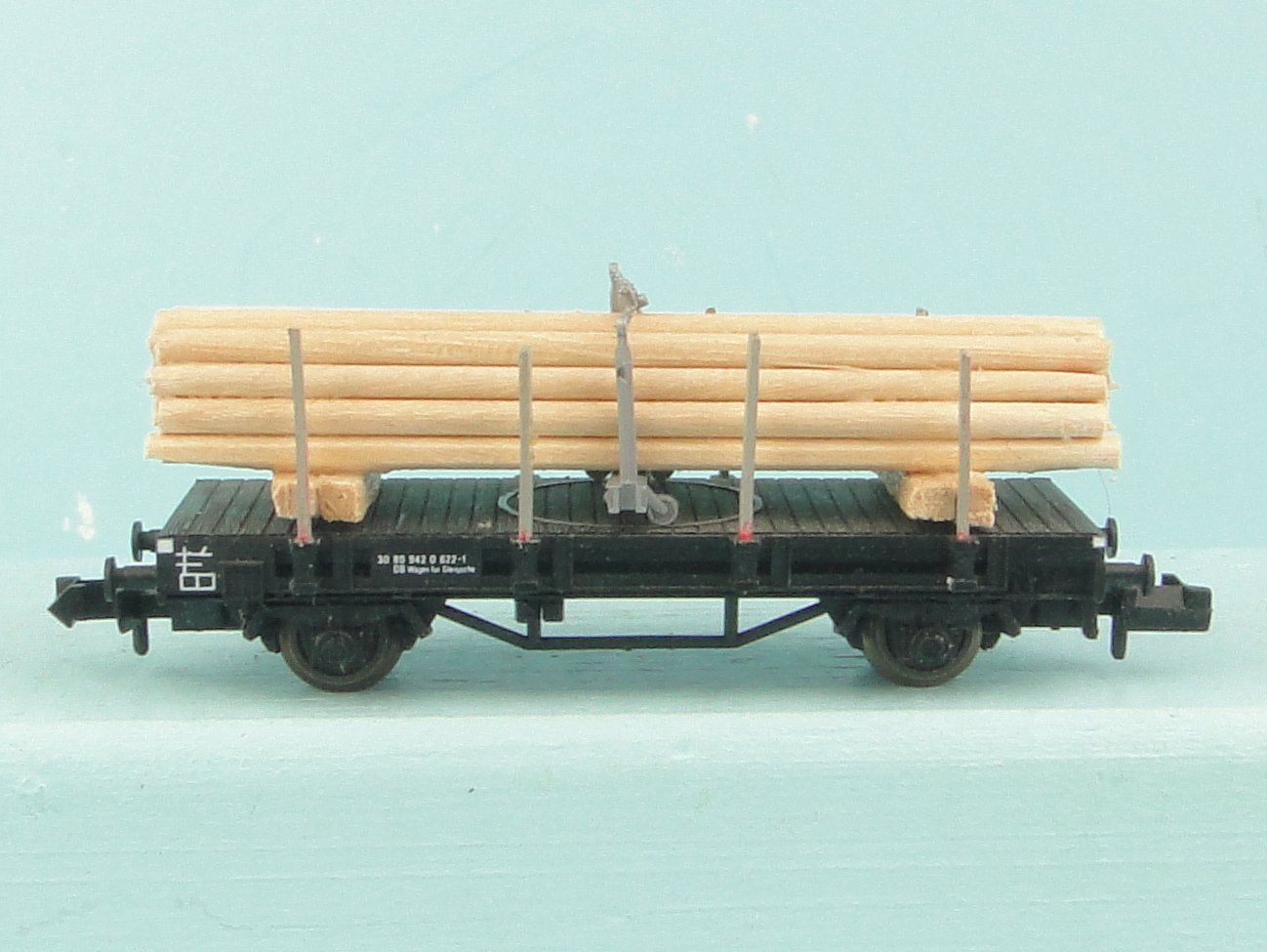 Trix Modellini di ferrovie: Fleischmann Spur N 2 X Holztransporter – Usato da Bülach venduto da Albitrain 1