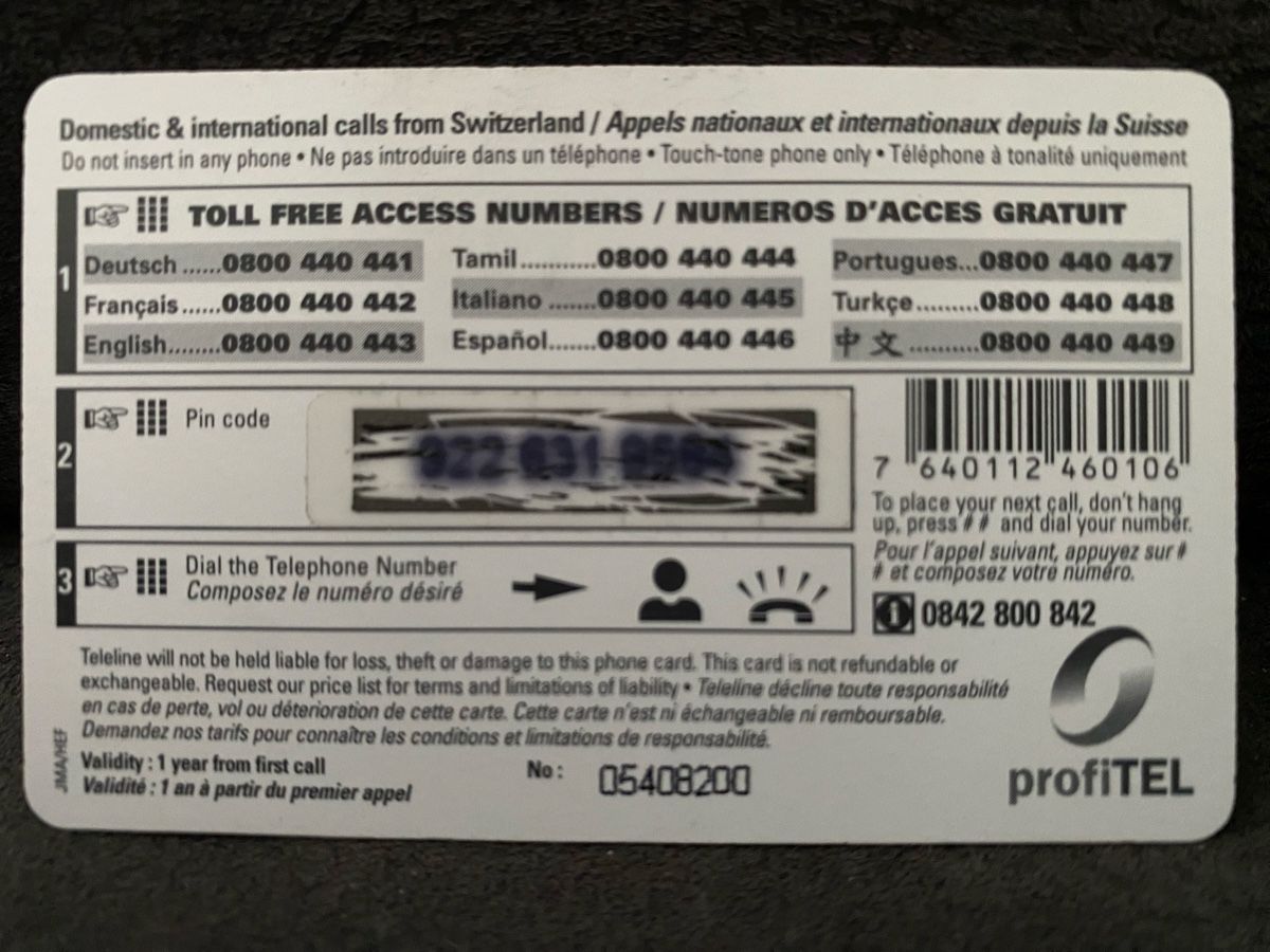 Telefon- & Taxkarten: Teleline – Gebraucht aus Lausanne von babacard10 1