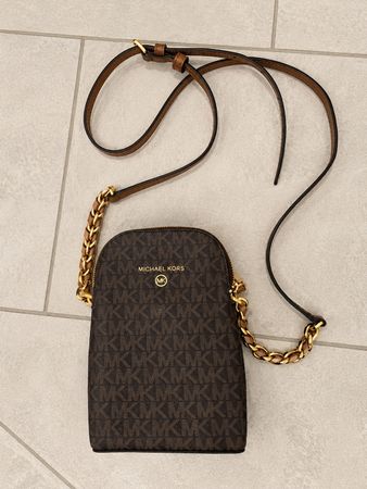 Sac bandoulière Michael Kors logo marron bon état