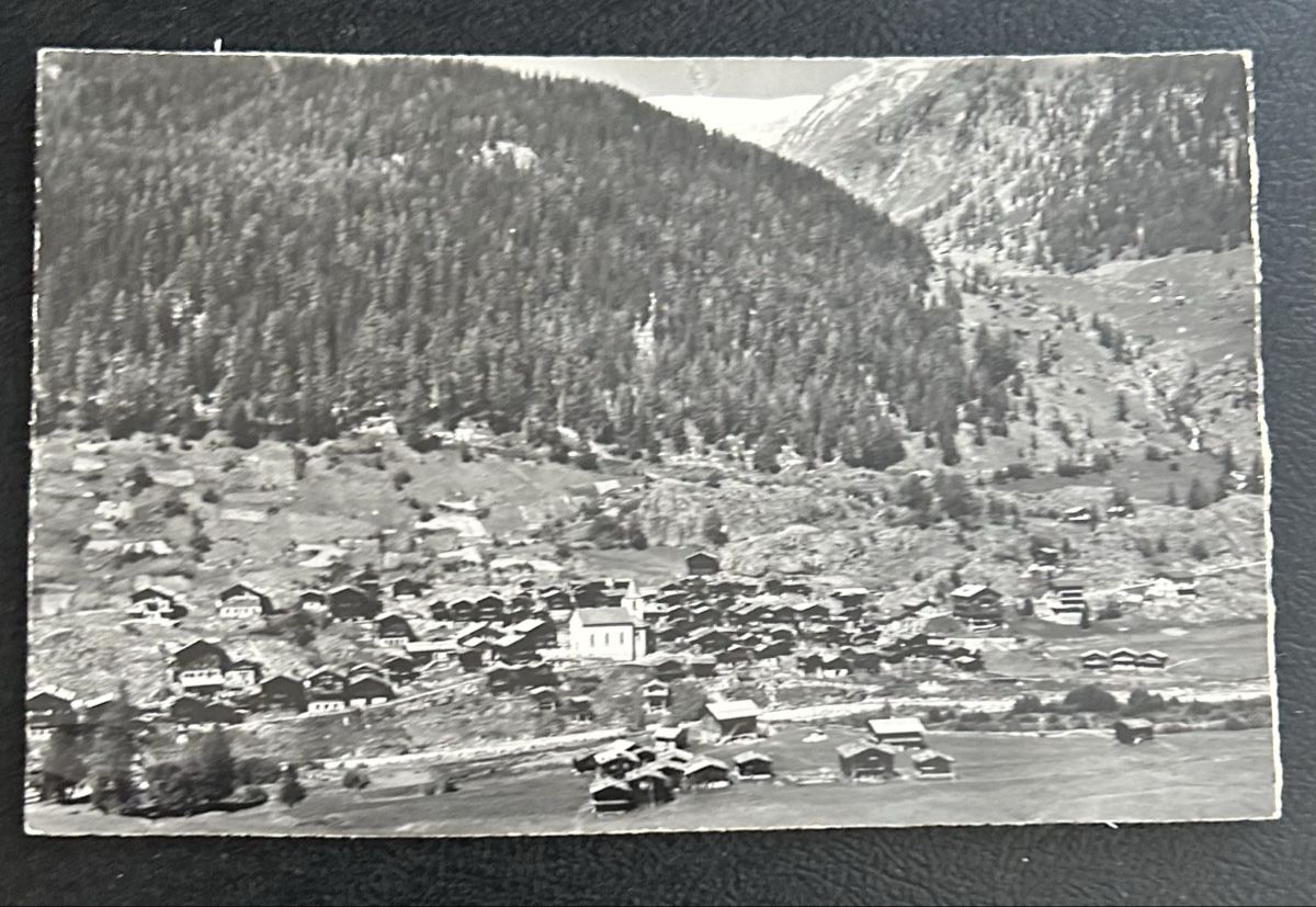 Ansichtskarten: Luftaufnahme Blatten im Lötschental  – Gebraucht aus Horw von Tellbub