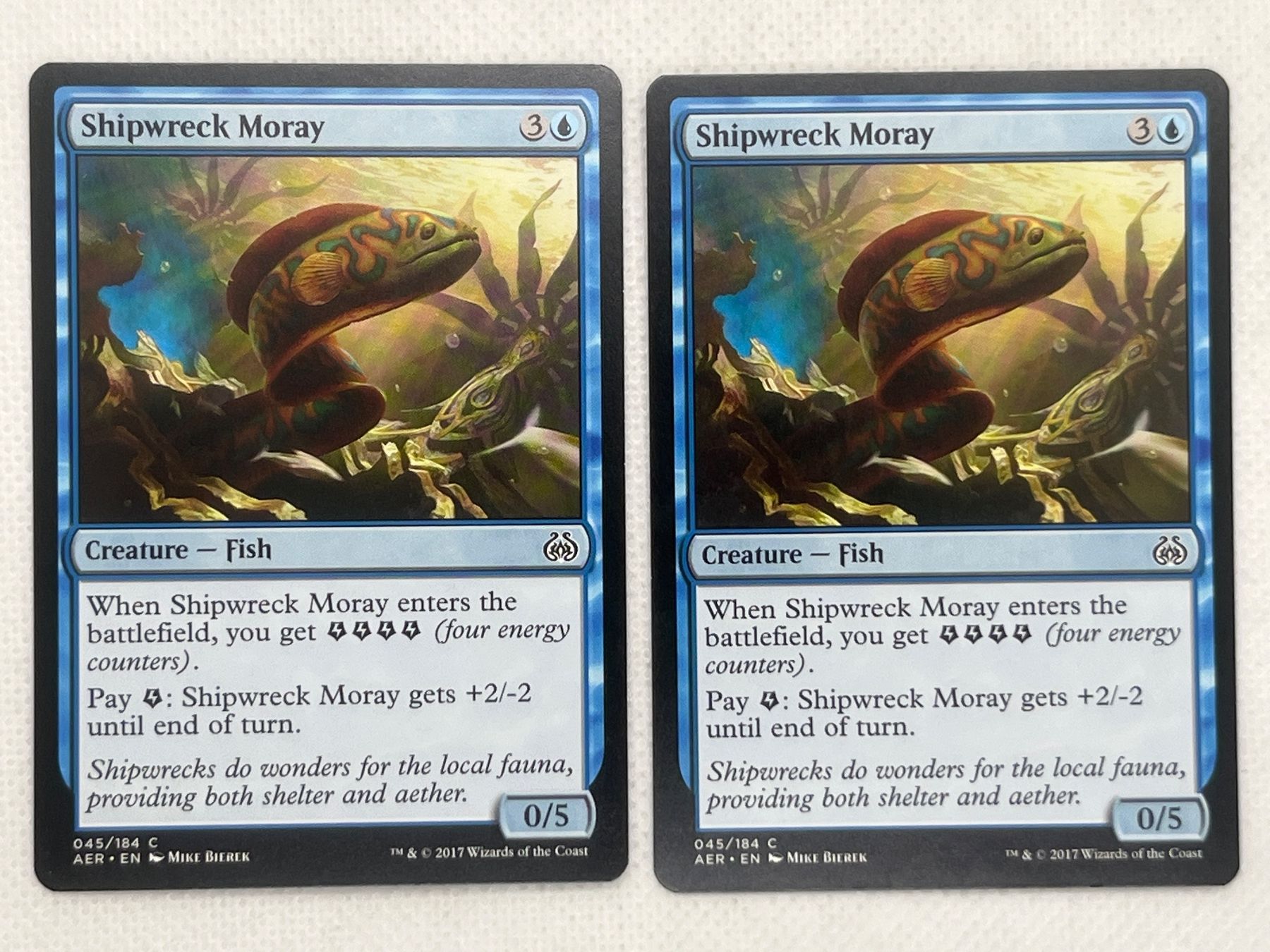 Magic The Gathering Cartes à collectionner: MTG Shipwreck Moray AER 45 Englisch Common 2x – D'occasion à Hinterkappelen par Kim1992