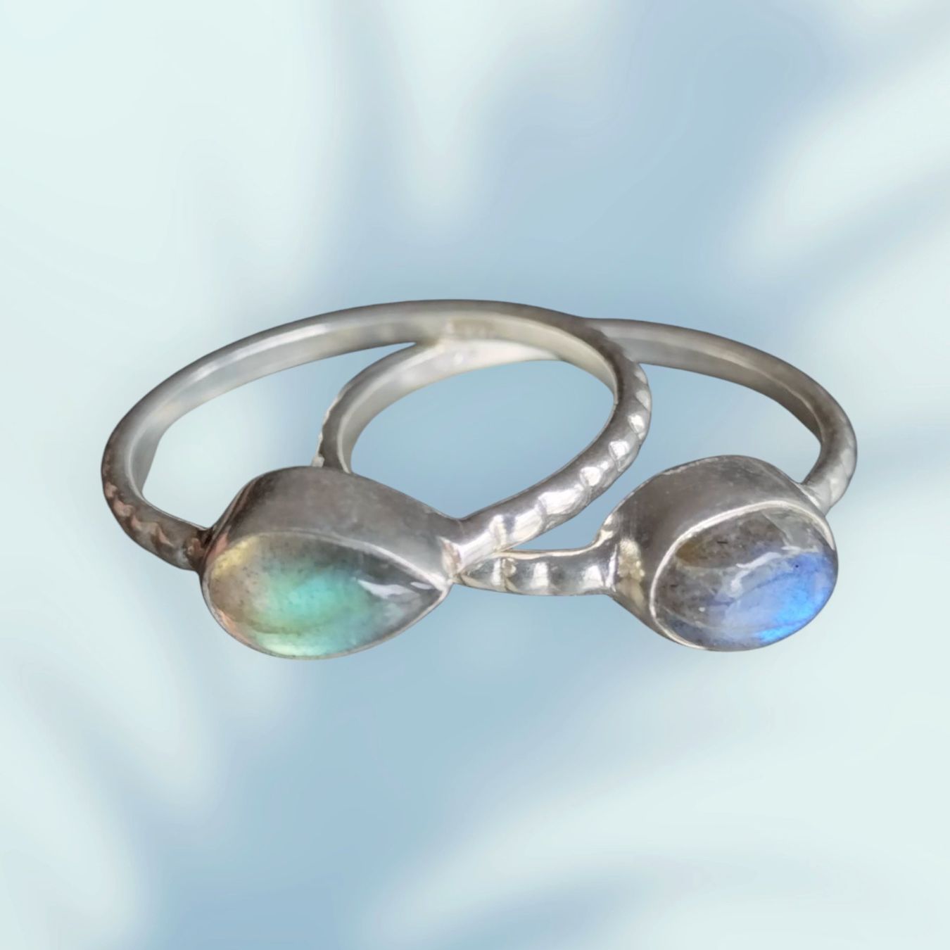 Anelli: Labradorit Ringset in 925 Solid Silber – Nuovo (secondo la descrizione) da Schwyz venduto da els_7cys